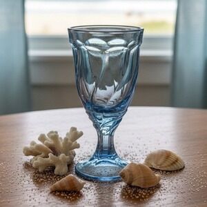 Noritake Sweet‎ Swirl Light Blue  7 3/8" Iced Tea Goblet